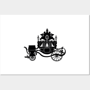 Silhouette of the coach for the coronation of Charles X Posters and Art